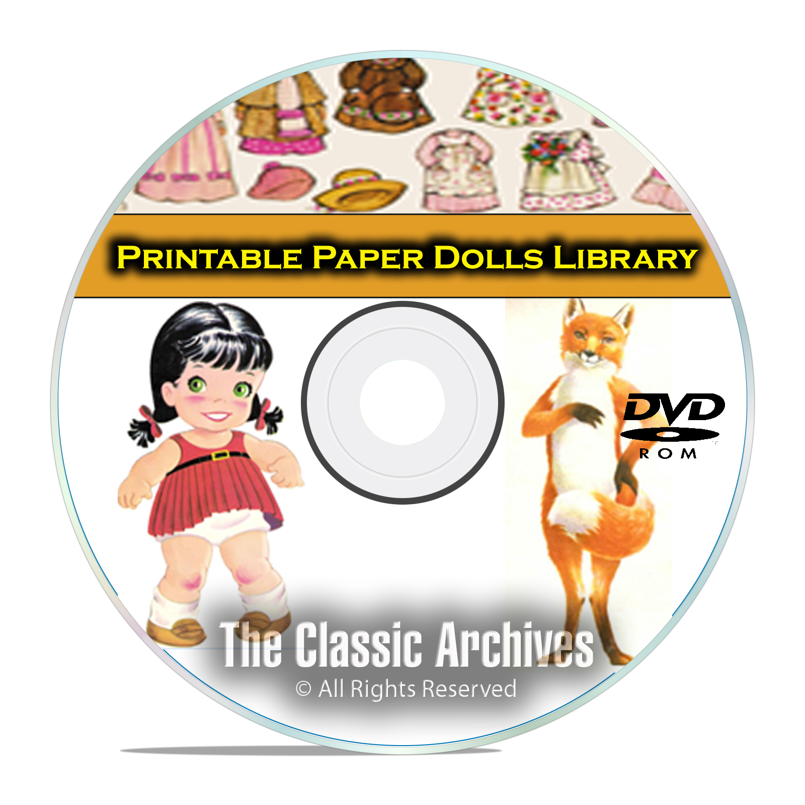 2,000 Plus Printable Paper Dolls Library, McCall Doll, Vintage Baby DVD