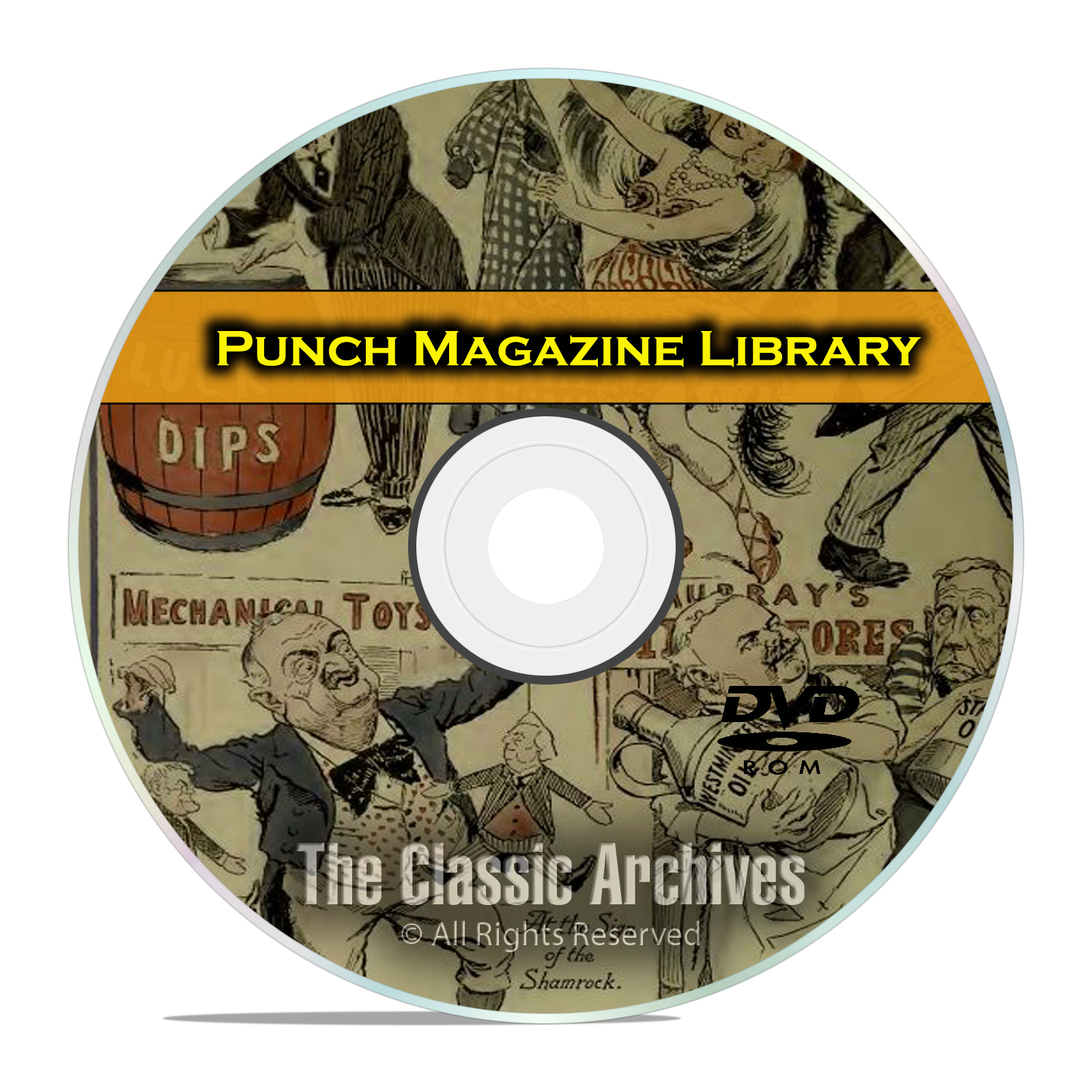Punch Magazine, British Humor Comics Satire, 78 Volumes, 2028 Issues DVD