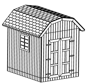 SAMPLE Shed Plans 16, 8x10 Gambrel Roof, Medium Shed, DOWNLOAD