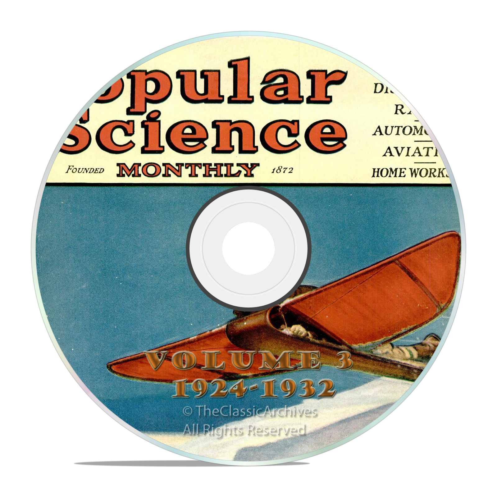 Vintage Popular Science Magazine, Volume 3 DVD, 1924-1932, 92 issues