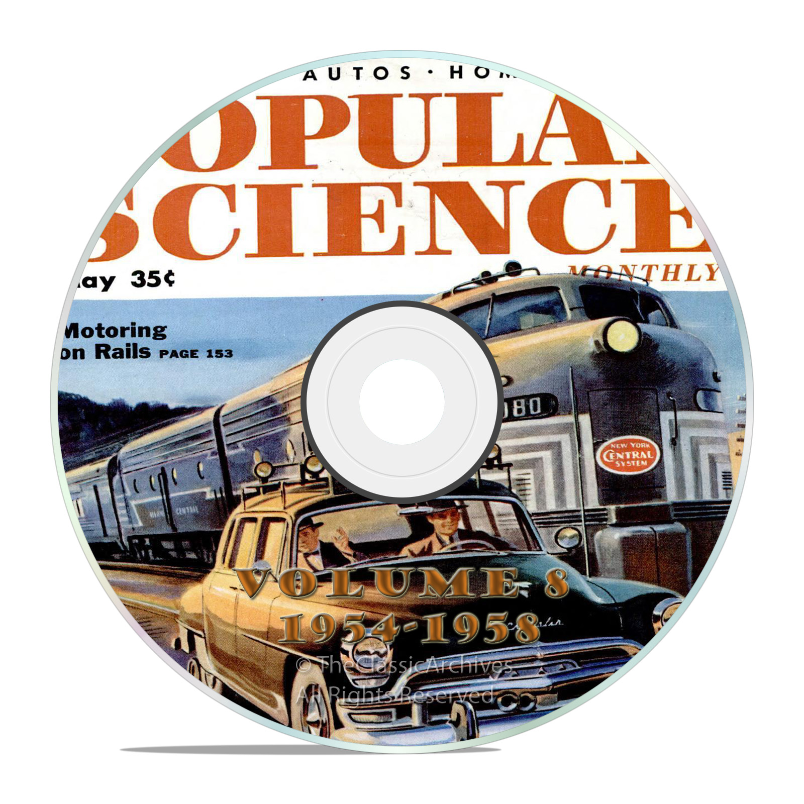 Vintage Popular Science Magazine, Volume 8 DVD, 1954-1958, 51 issues