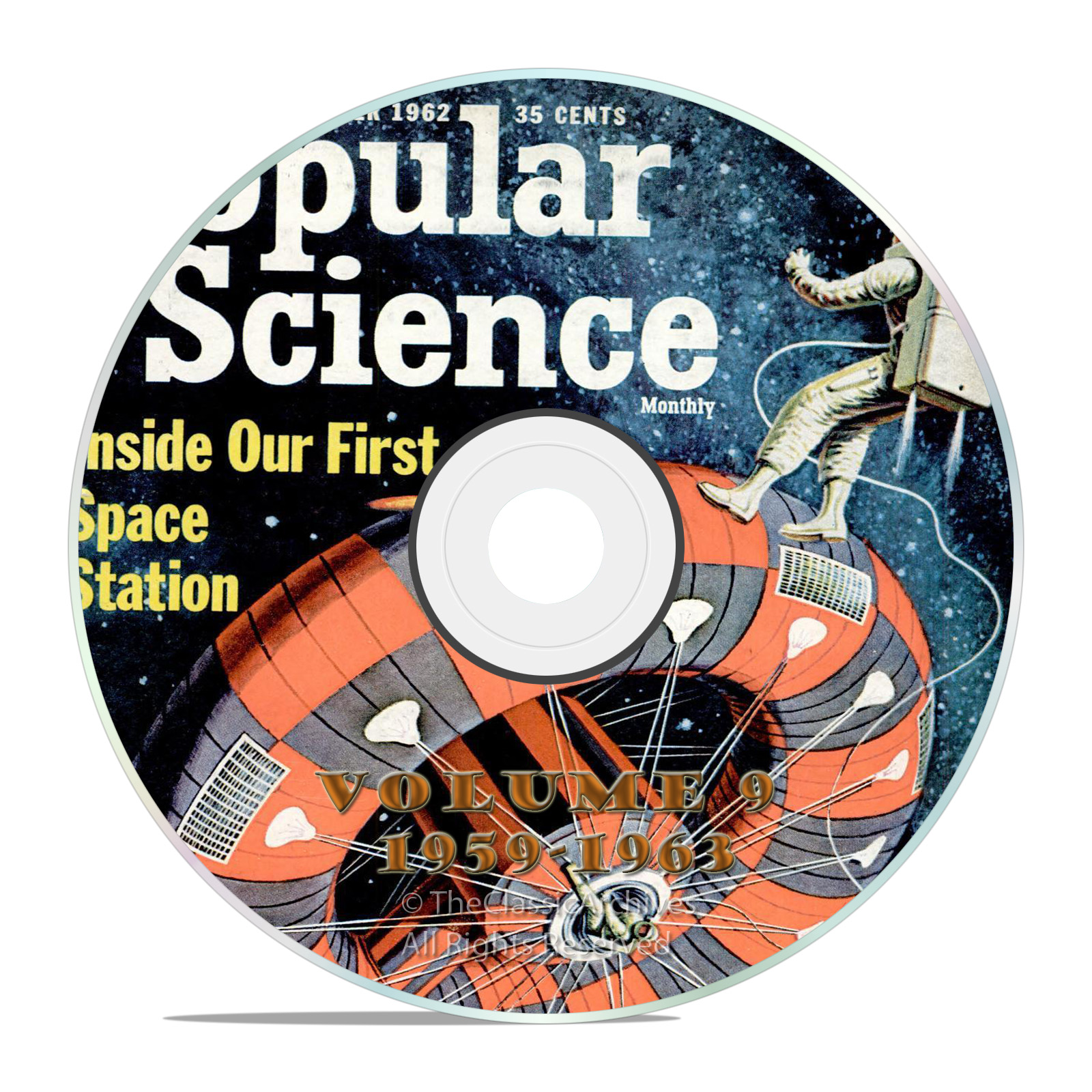 Vintage Popular Science Magazine, Volume 9 DVD, 1959-1963, 60 issues