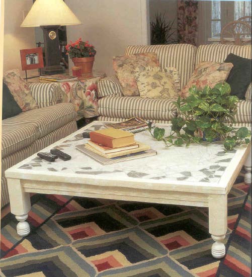 Tiled Coffee Table, Wood Furniture Plans, IMMEDIATE DOWNLOAD