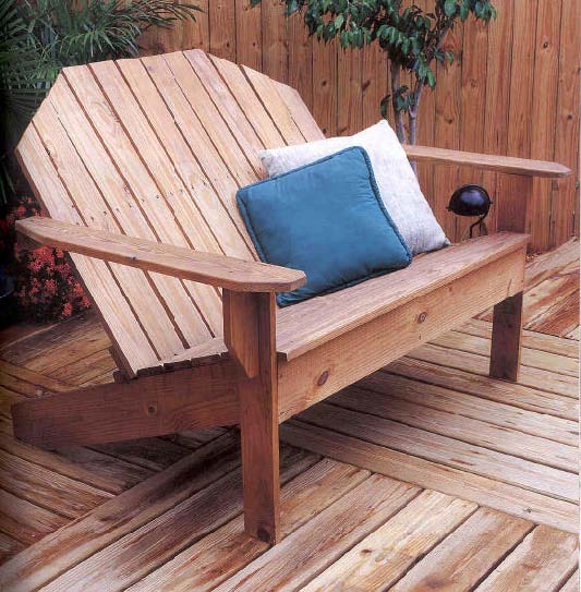 Adirondack Sofa, Outdoor Wood Plans, IMMEDIATE DOWNLOAD