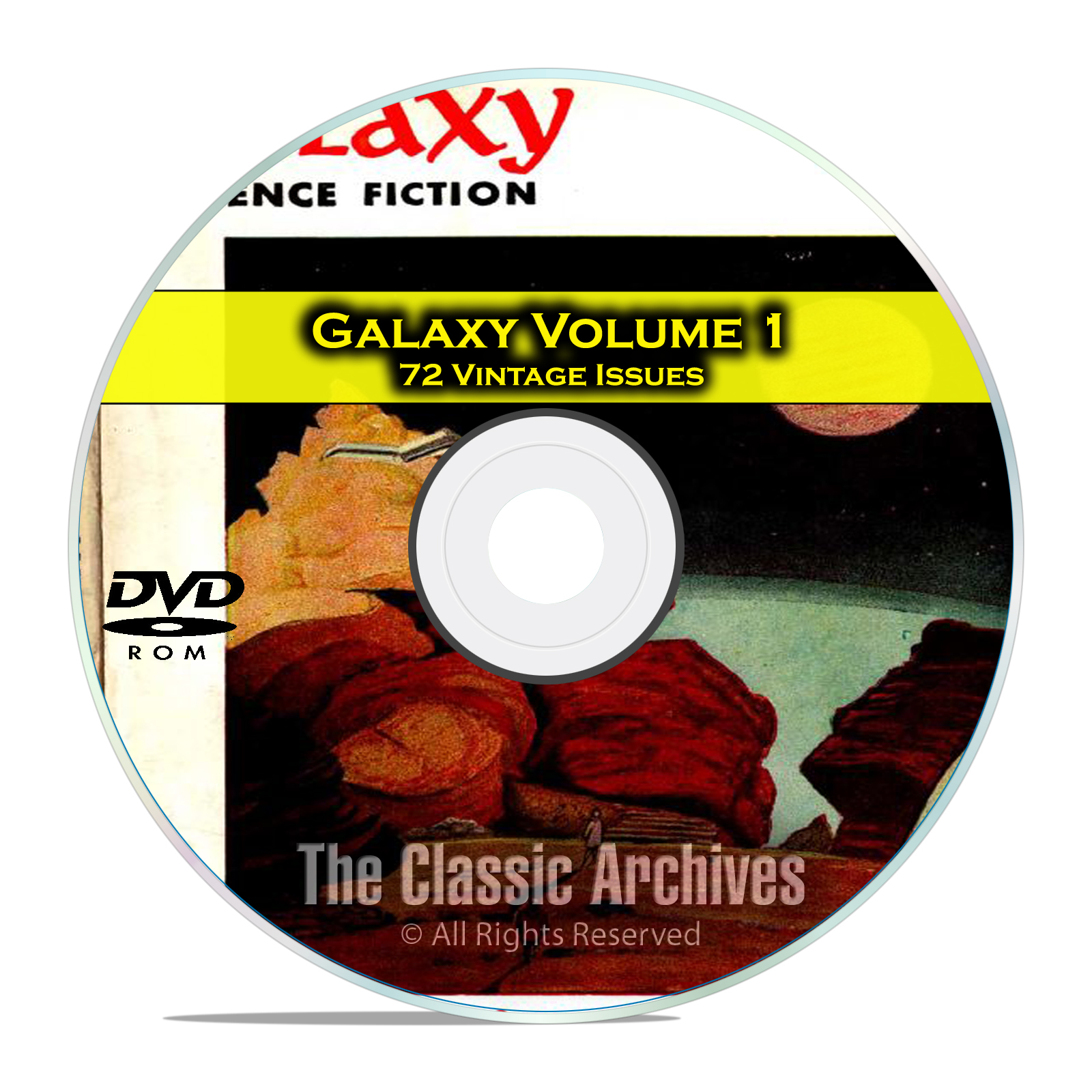 Galaxy, Vol 1, 72 Vintage Pulp Magazine, Golden Age Science Fiction DVD
