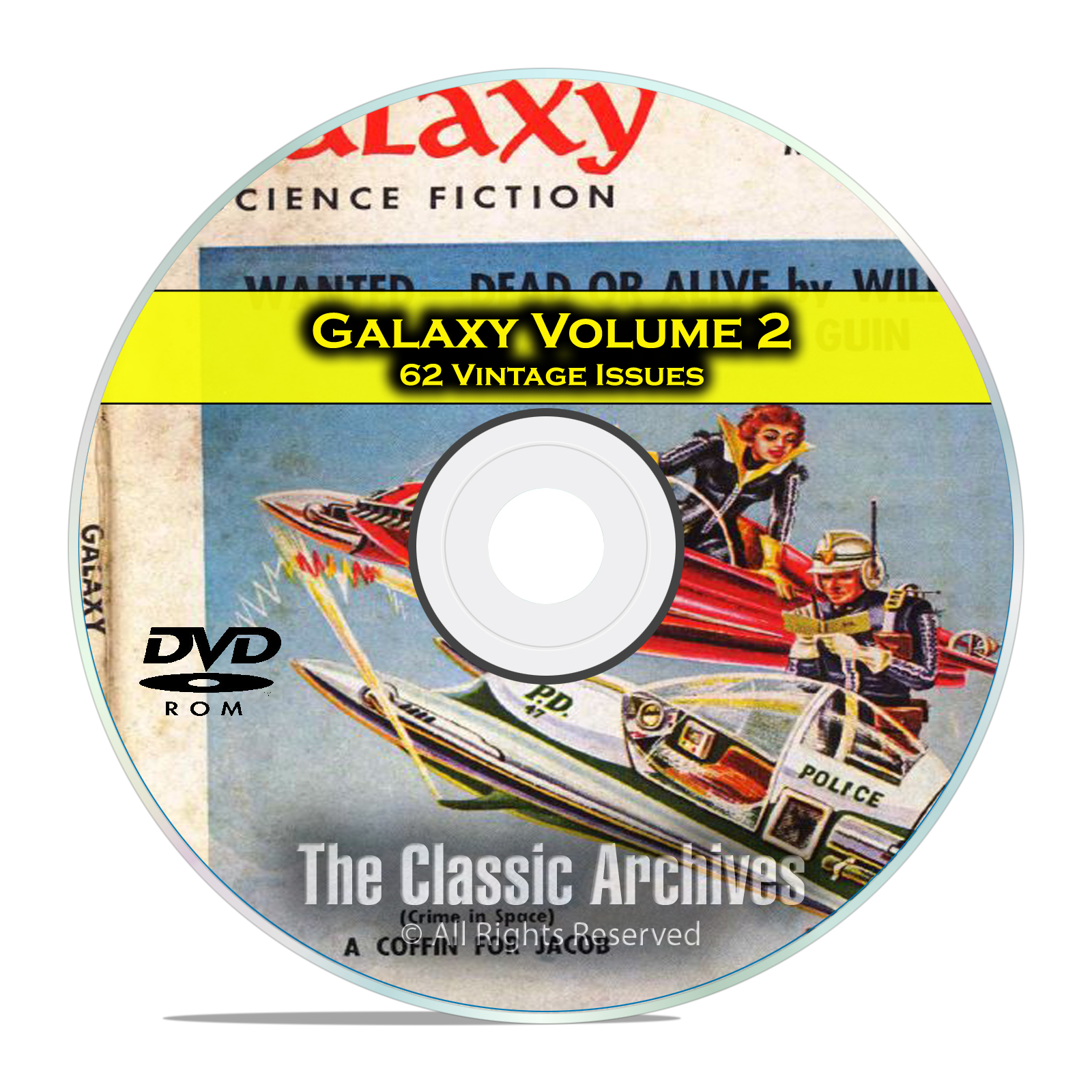 Galaxy, Vol 2, 62 Vintage Pulp Magazine, Golden Age Science Fiction DVD