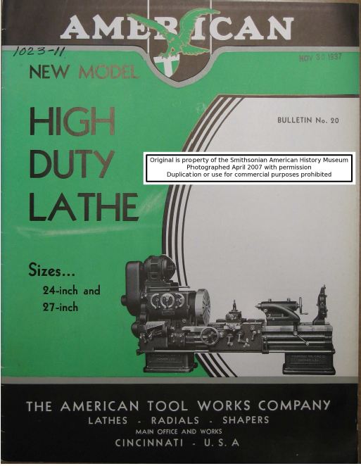 vintage lathe manuals
