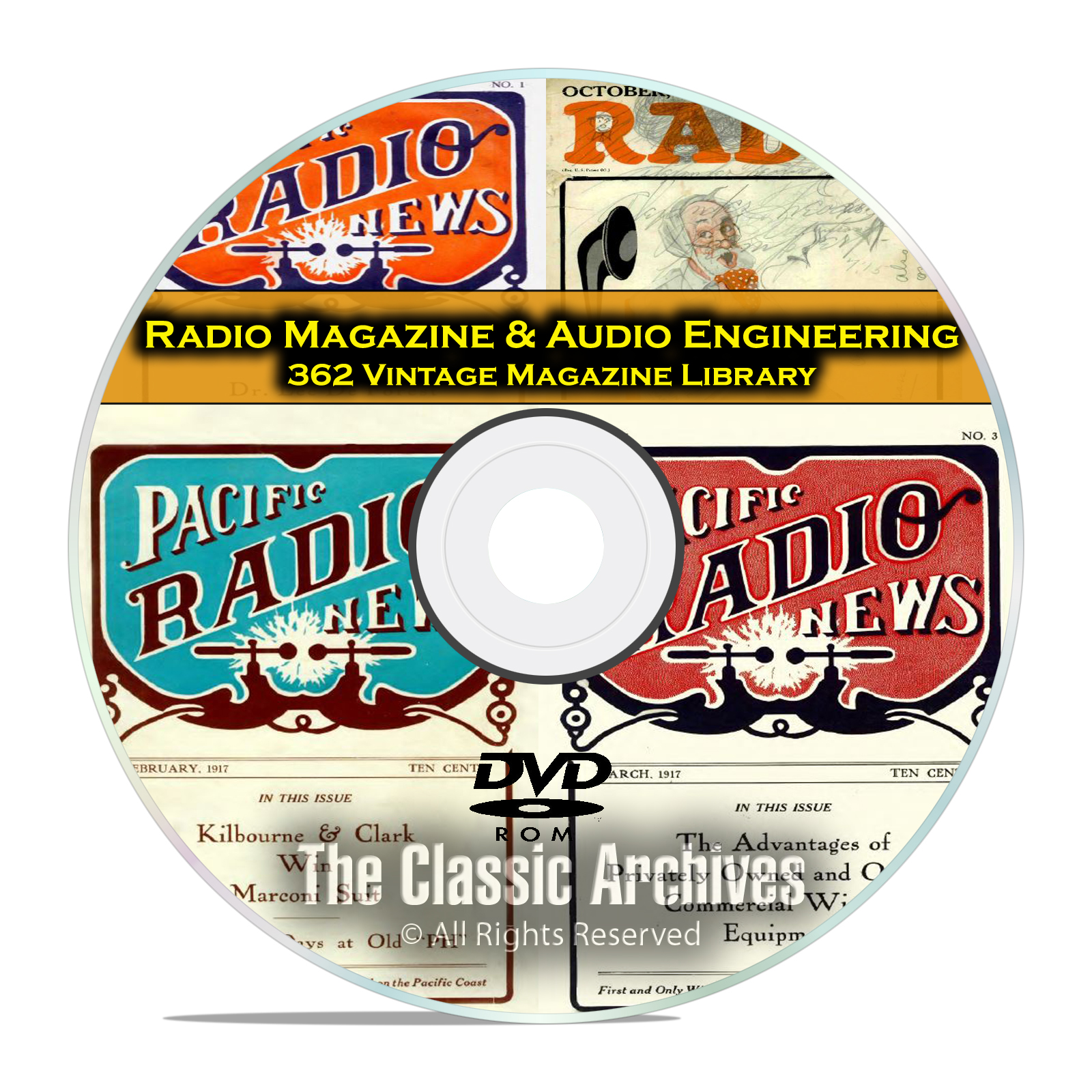 Radio Magazine & Audio Engineering 362 Vintage Old Time Radio Magazines DVD - Click Image to Close