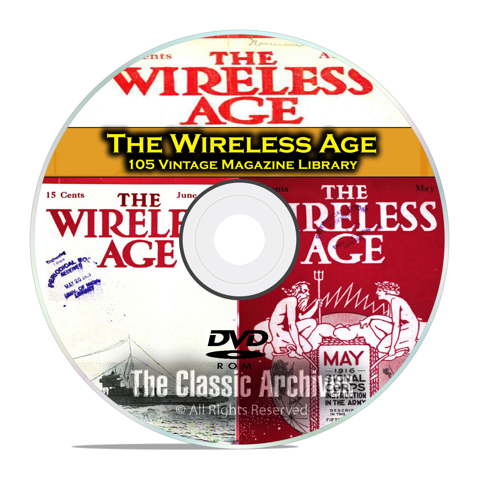 The Wireless Age, 105 Vintage Old Time Radio Magazine Collection PDF DVD