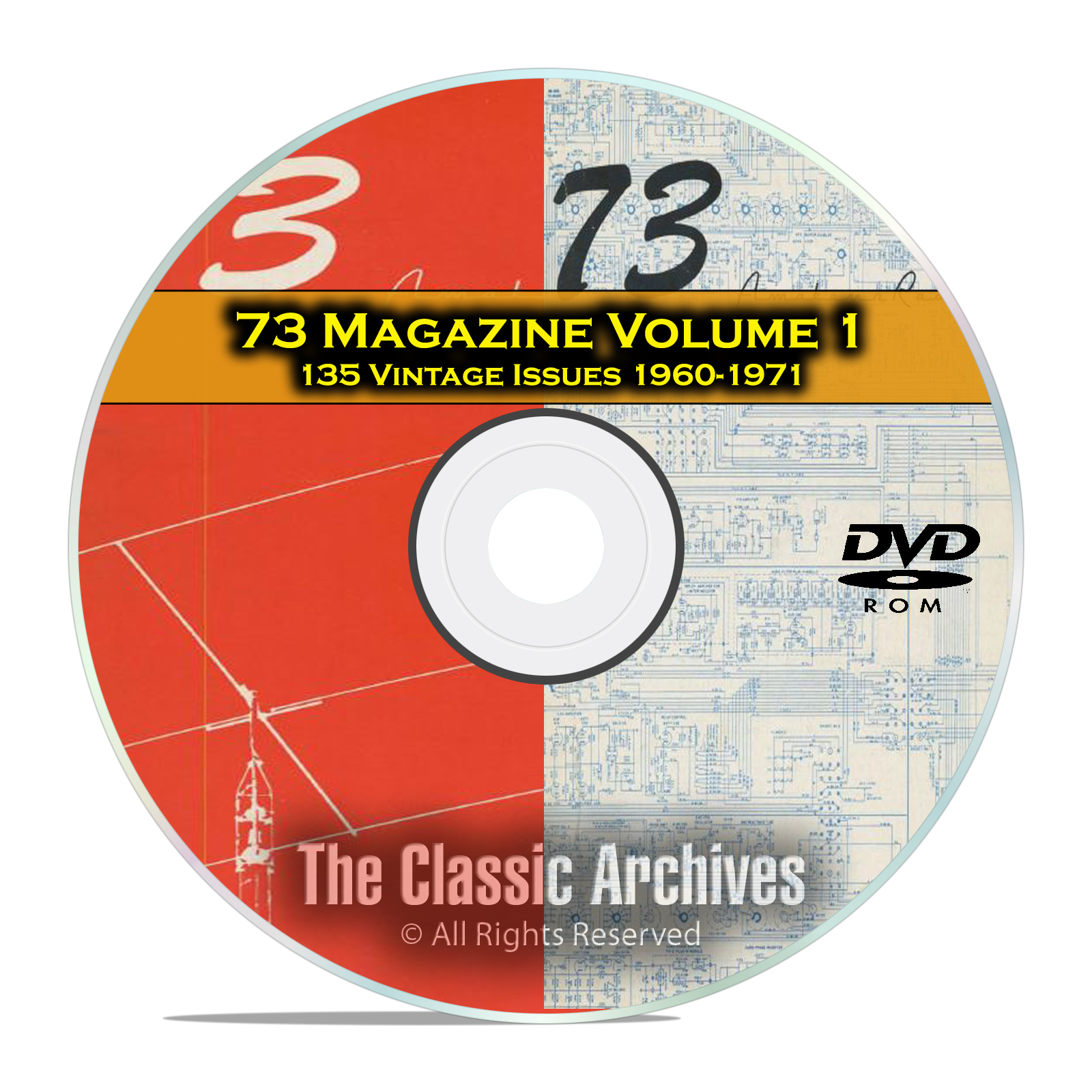73 Magazine Volume 1, 1960-1971, 135 Vintage Ham Amateur Radio Magazine DVD - Click Image to Close