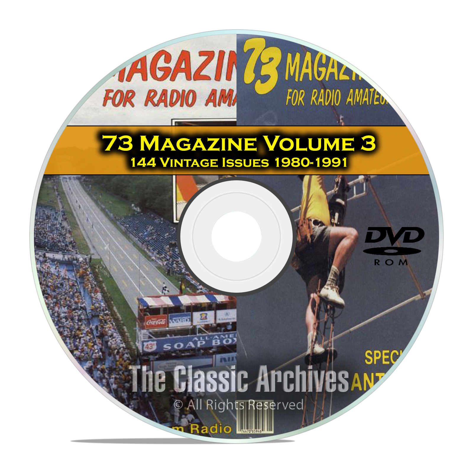 73 Magazine Volume 3, 1980-1991, 144 Vintage Ham Amateur Radio Magazine DVD