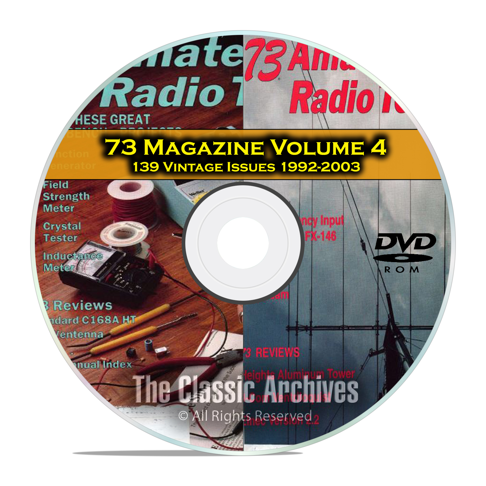 73 Magazine Volume 4, 1992-2003, 139 Vintage Ham Amateur Radio Magazine DVD