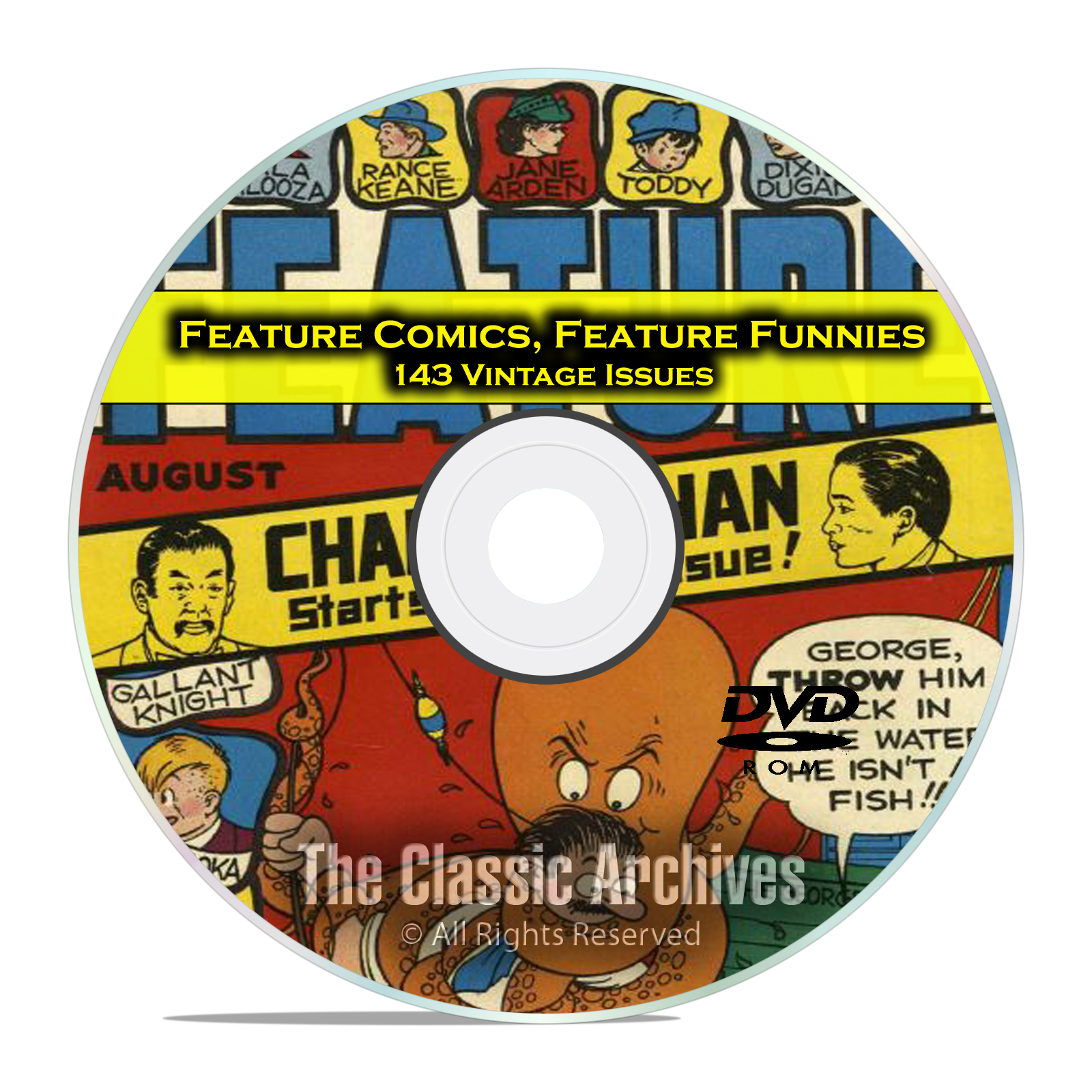 Feature Comics and Feature Funnies, 143 Issues, Golden Age Comics PDF DVD - Click Image to Close