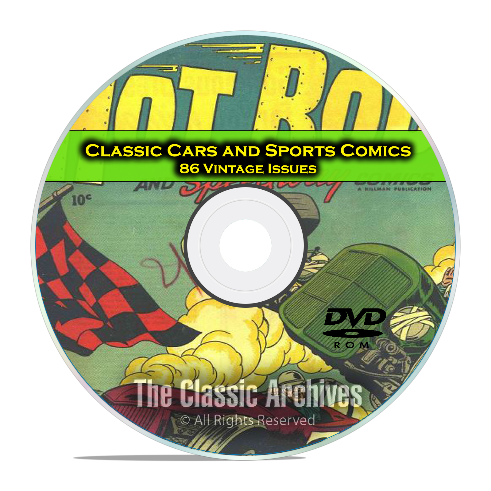 Classic Car Comics, Sports Comics, 86 Vintage Issues, Golden Age Comics DVD - Click Image to Close