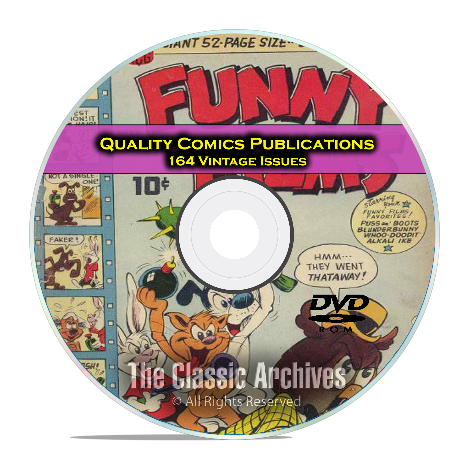 Quality Comics, Giggle, Ha Ha, Marmaduke Mouse, 164 Golden Age Comics DVD - Click Image to Close