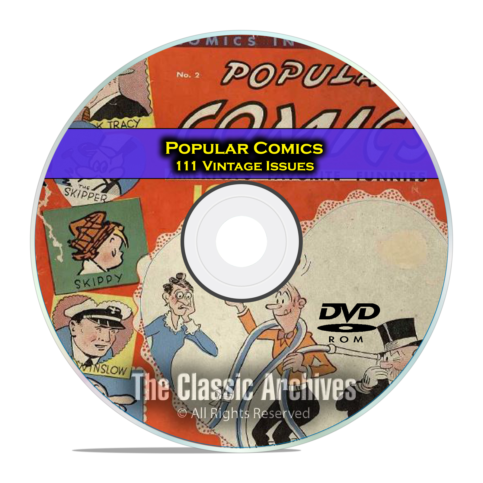 Popular Comics, 111 Issues, Dell Comics, Full Color, Golden Age Comics DVD - Click Image to Close