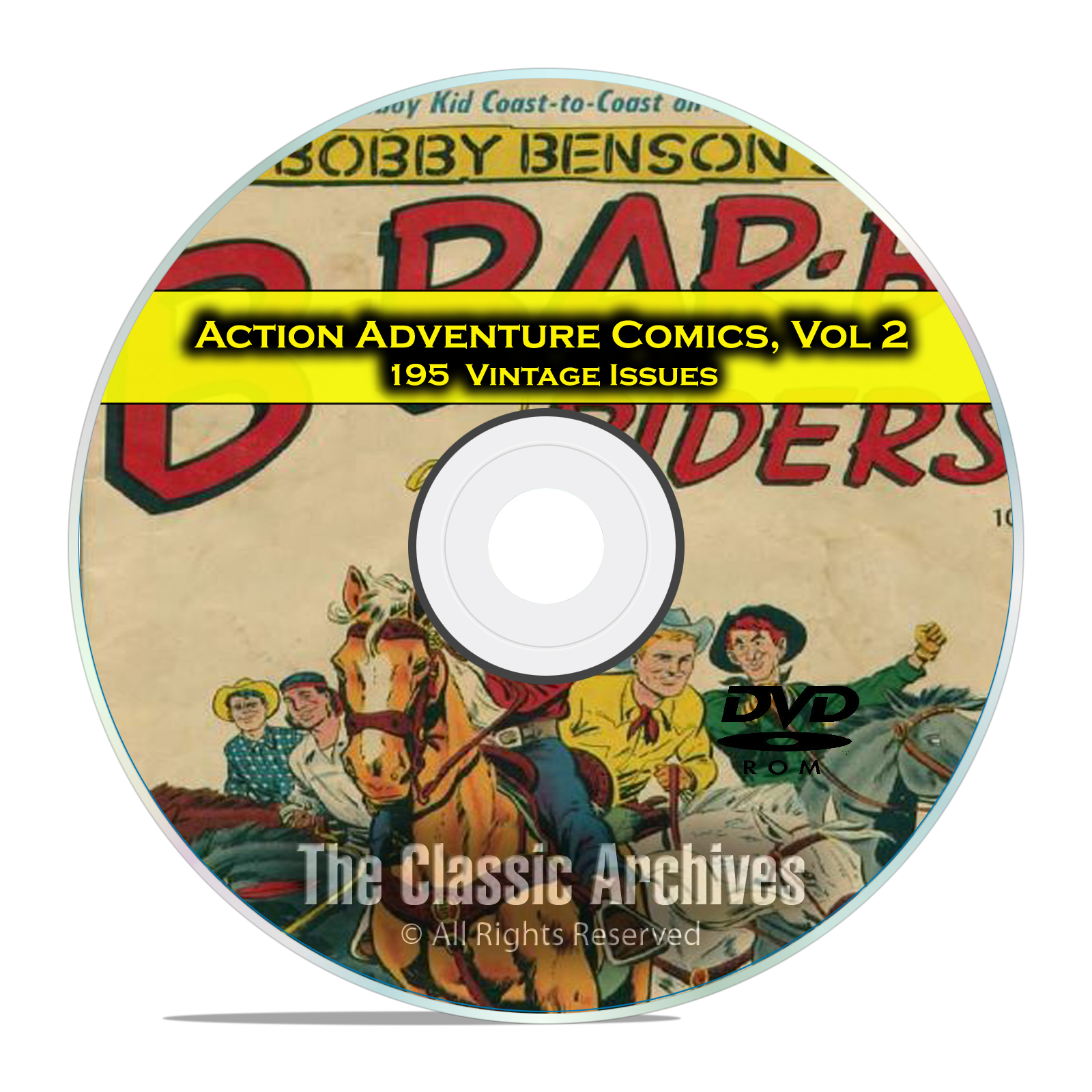 Action Adventure Comics, Vol 2, Champ Bobby Benson, Long Bow Golden Age DVD