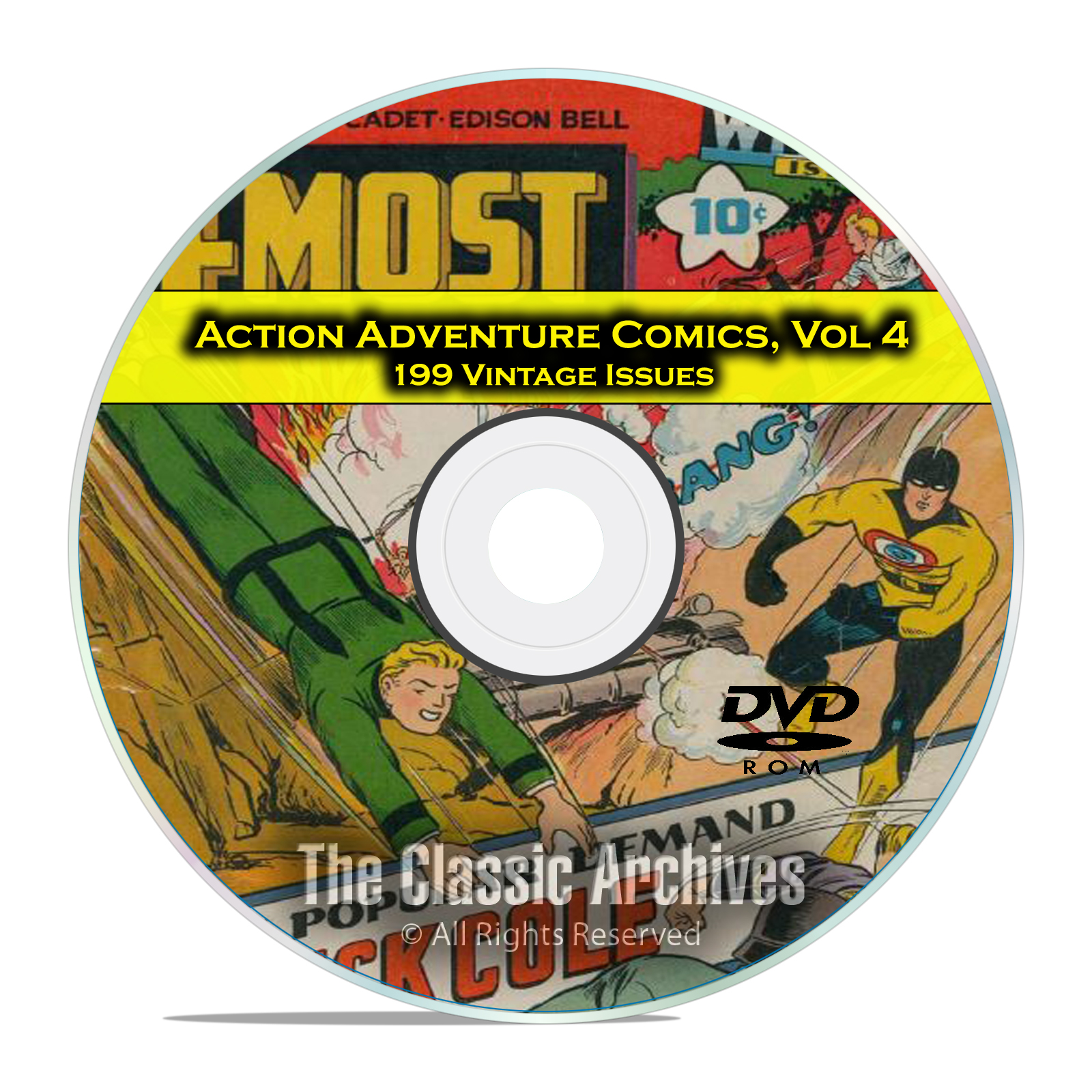 Action Adventure Comics Vol 4, Blue Bolt Picture News 4 Most Golden Age DVD - Click Image to Close