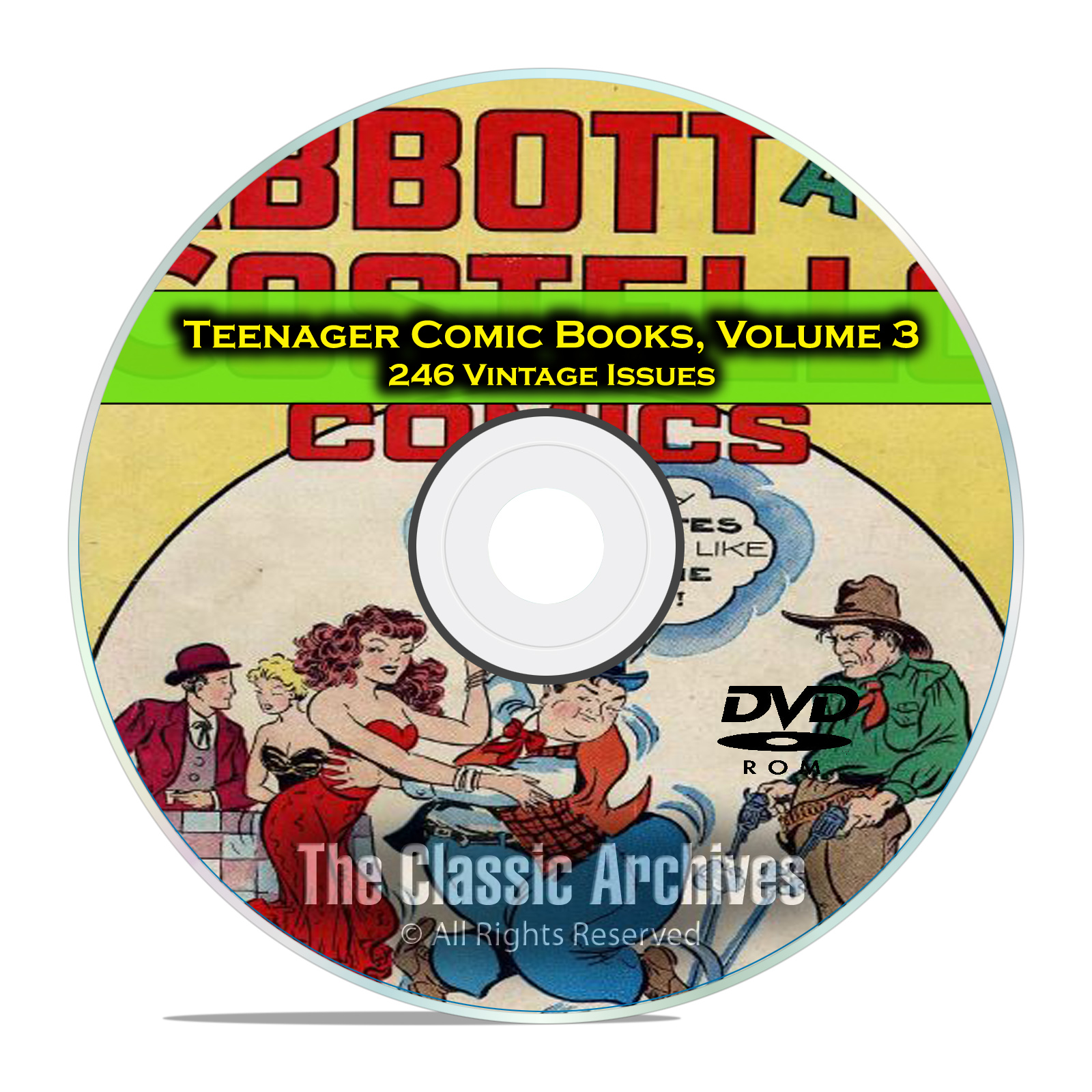 Teenager Comic Books, Vol 3 Abbott and Costello, Joe Palooka Golden Age DVD