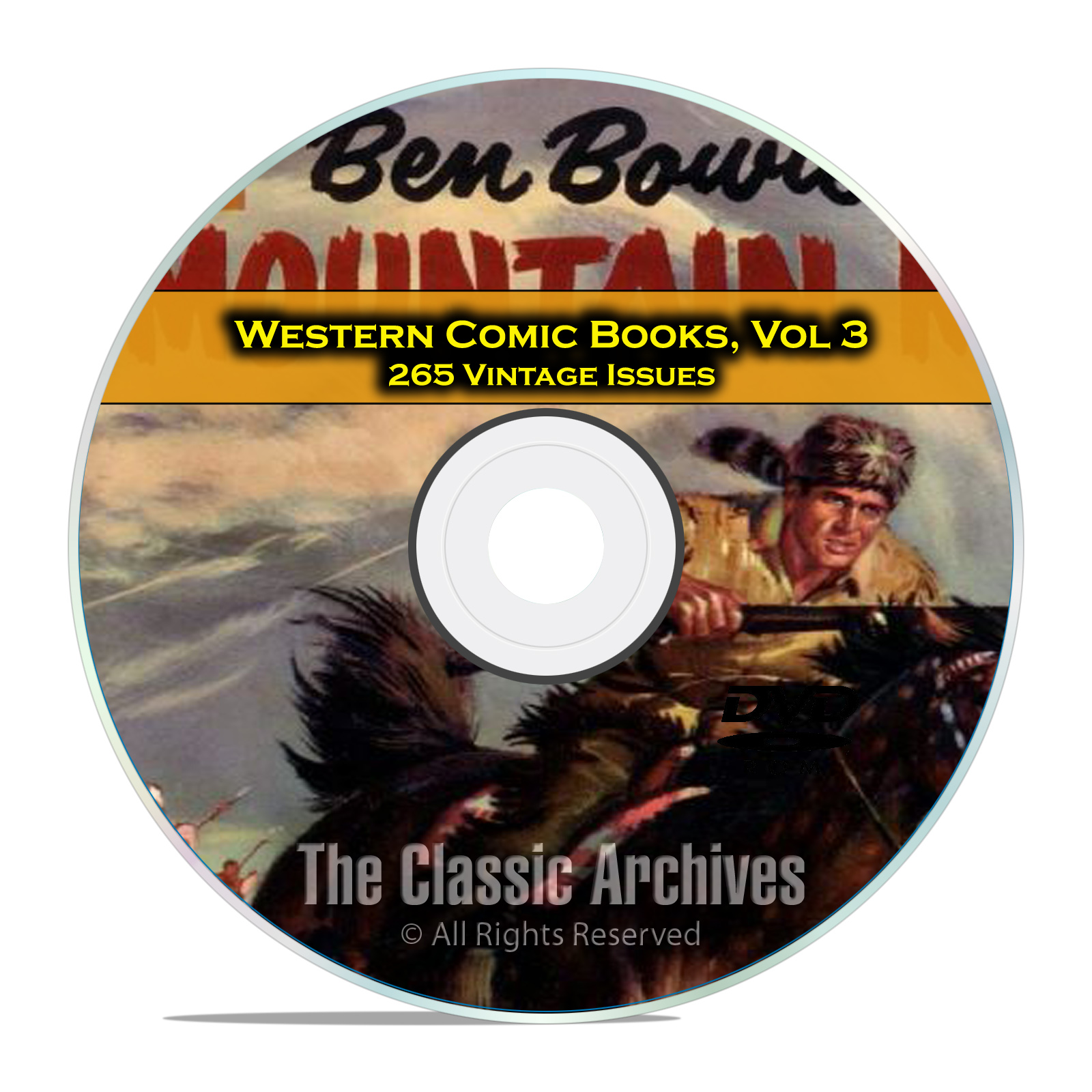 Western Comic Books, Vol 3, Bob Colt, Range Rider, Outlaws, Golden Age DVD