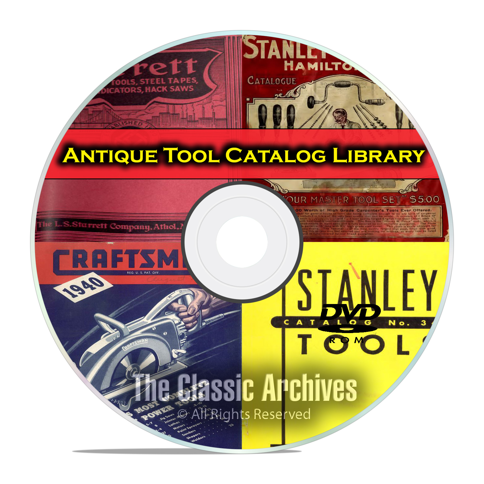 Vintage Tool Catalogs and Brochures, Stanley, Brown & Sharpe, Starrett DVD