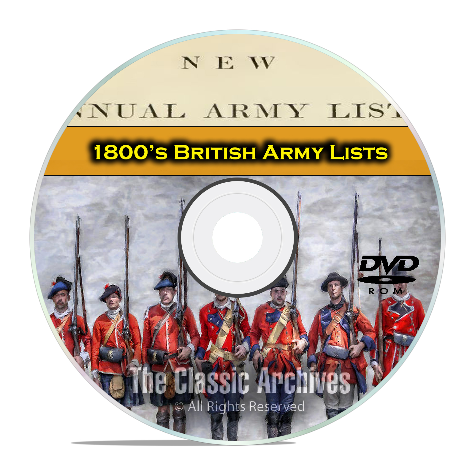 1800's British Army Lists, 1840-1899, 43 Volumes of British History PDF DVD