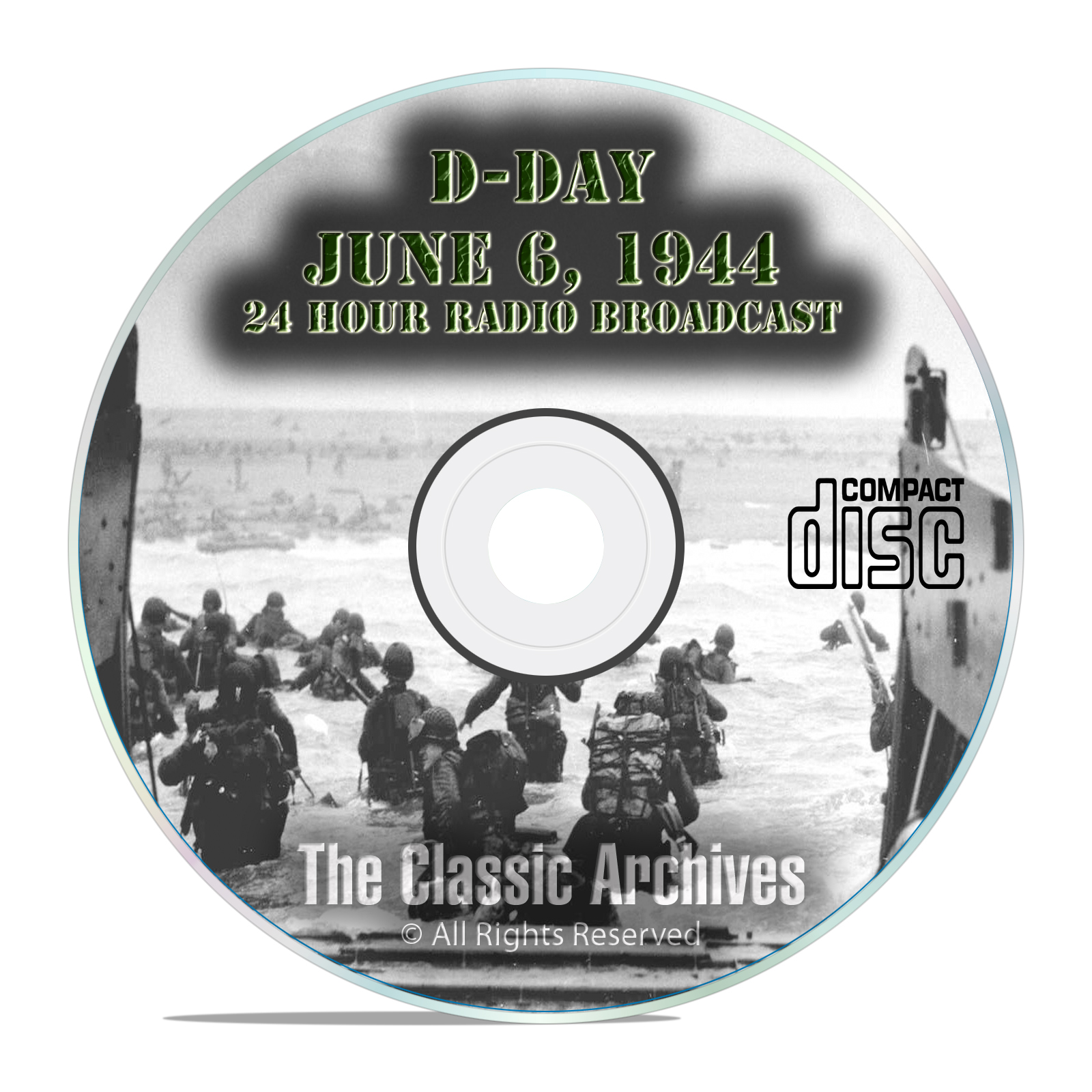 D-Day Landing WW2, June 6, 1944 Old Time Radio CBS Broadcast OTR MP3 CD