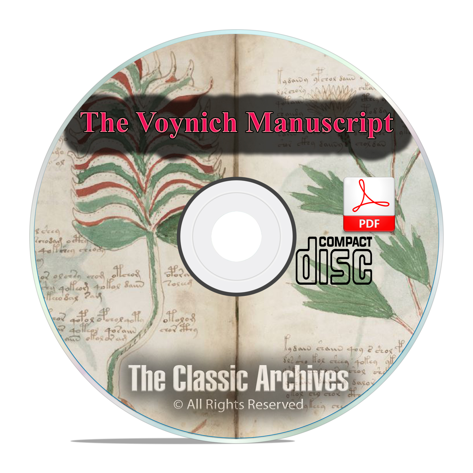 The Voynich Manuscript, Mysterious Unsolved Code Cryptography Book PDF CD