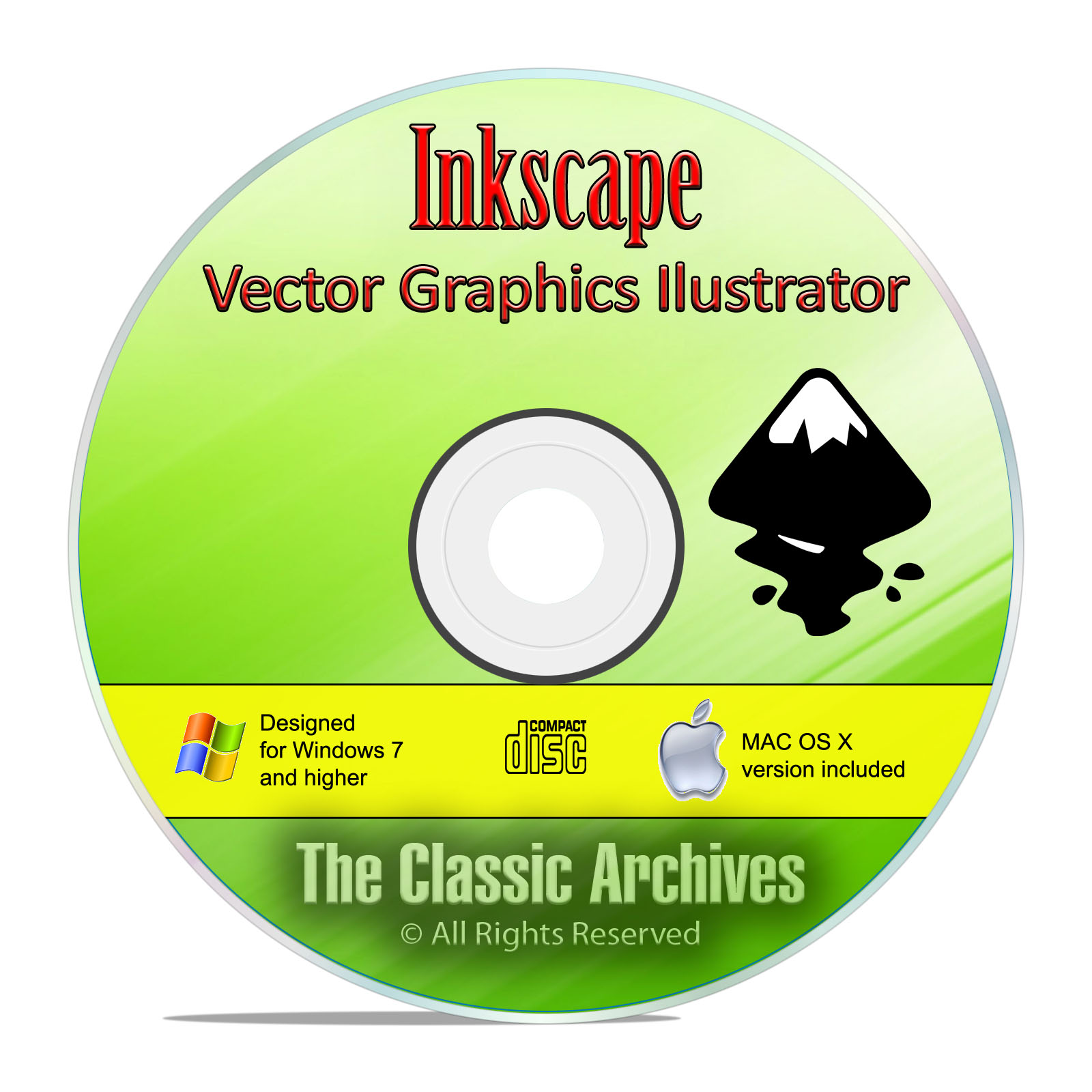 Inkscape, The Professional Graphics Illustrator Drawing Software Win/Mac CD - Click Image to Close