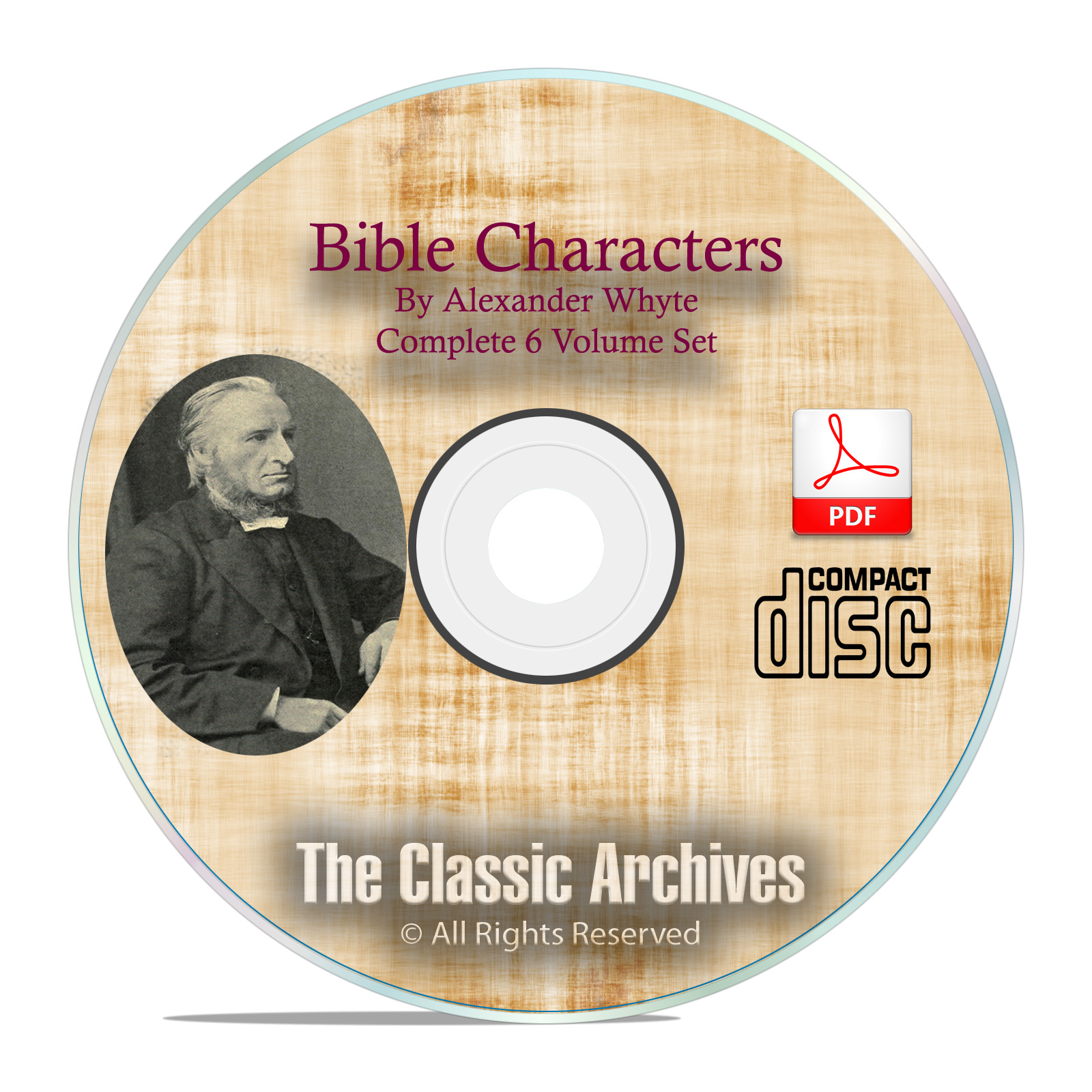 BIBLE CHARACTERS, by Alexander Whyte, Scripture Commentary, Full Set on CD