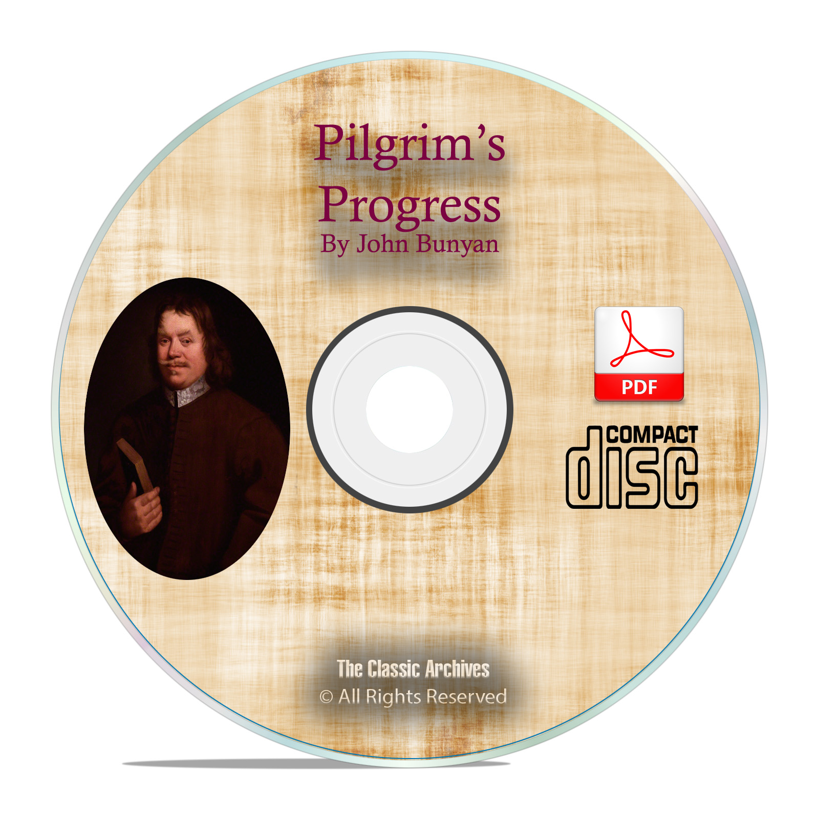 Pilgrim's Progress, by John Bunyan, Christian Biblical Bible Study PDF CD