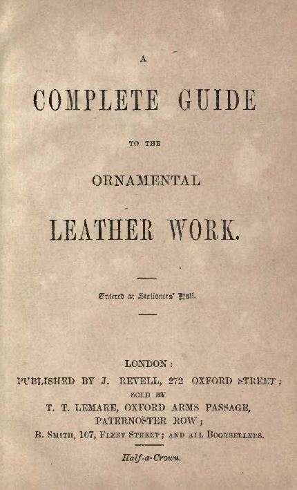 Vintage leatherworking leather Library
