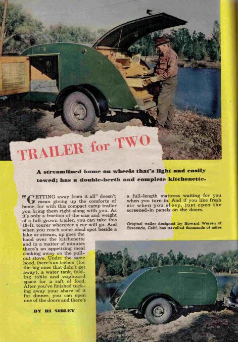 Vintage trailer plans