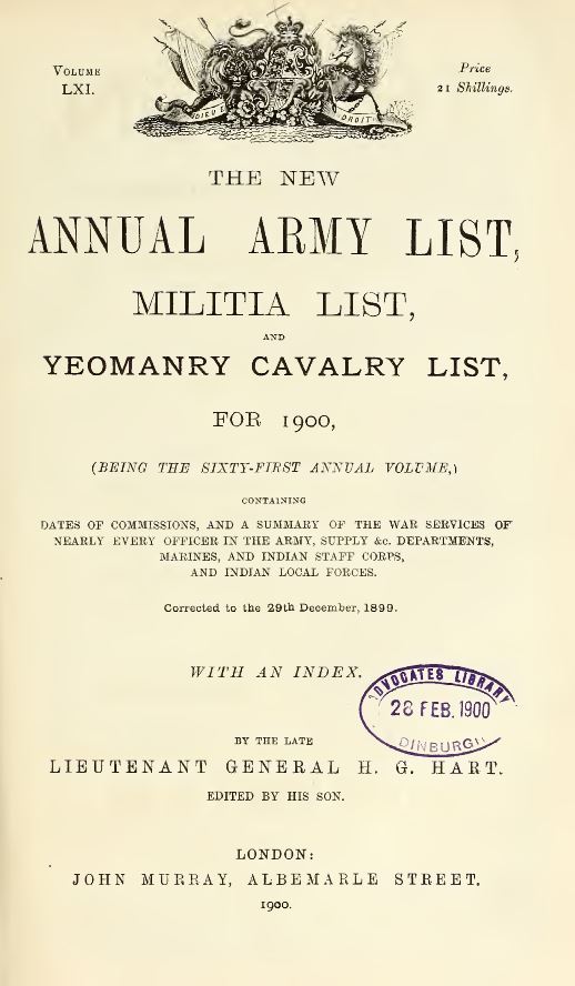 British Army Lists