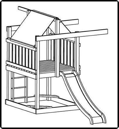 jungle gym and playhouse fort swing set plans 9