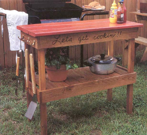 barbecue table wood working plans for download