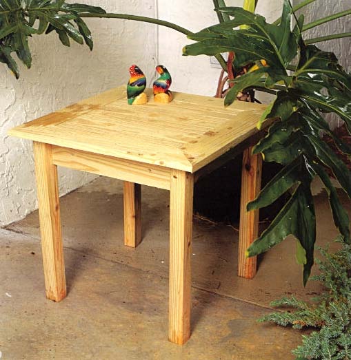 outdoor pine end table chair wood working plans for download