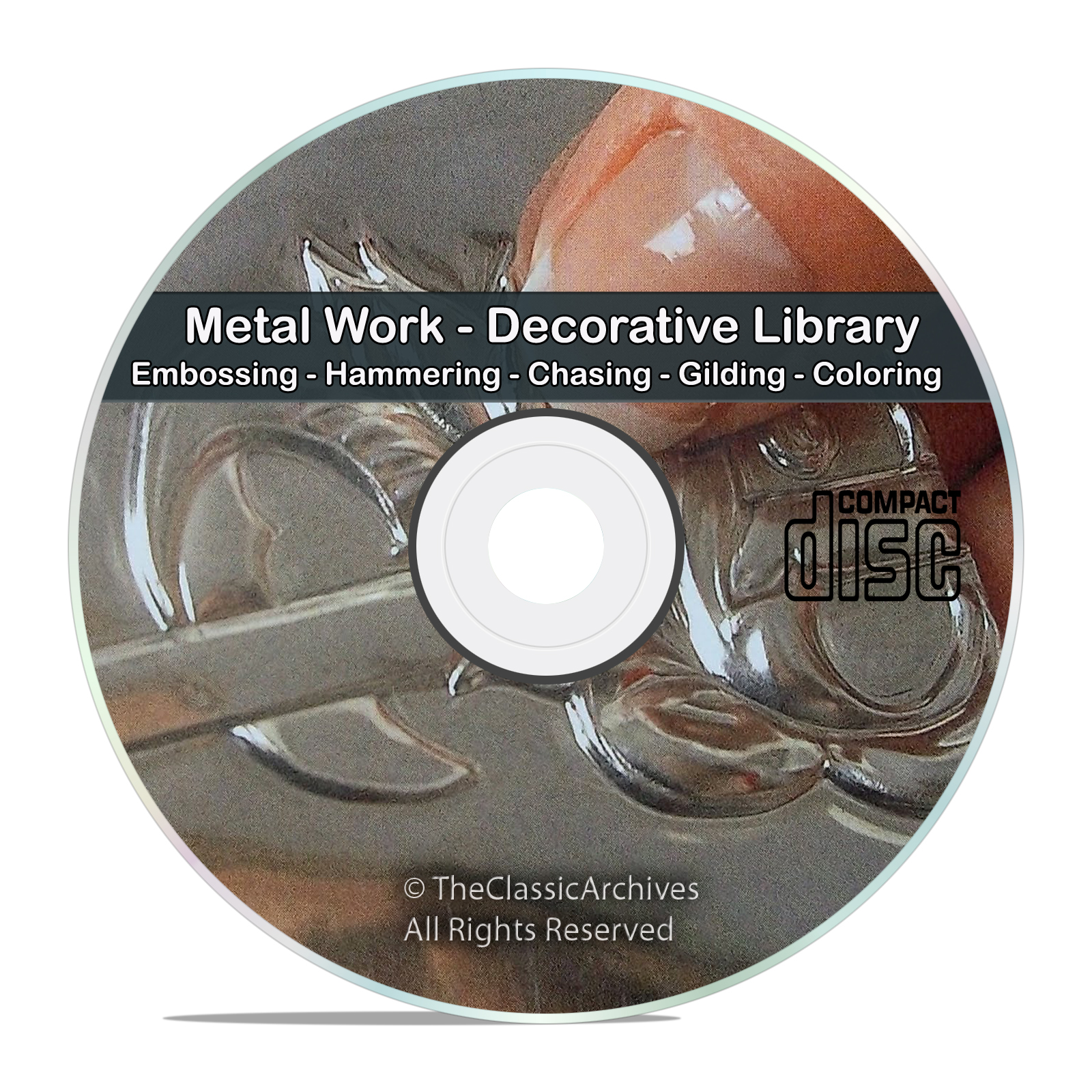 Decorative and Art Metal Work Embossing Hammering Repousse Books CD