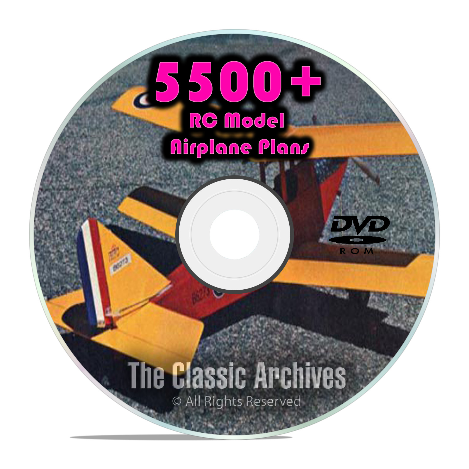5,500 RC Model Airplane Plans, Gliders, Electric, Scale, Templates PDF DVD
