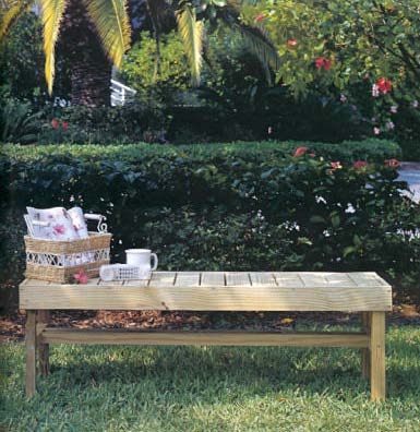 Lawn Bench, Outdoor Wood Plans, IMMEDIATE DOWNLOAD