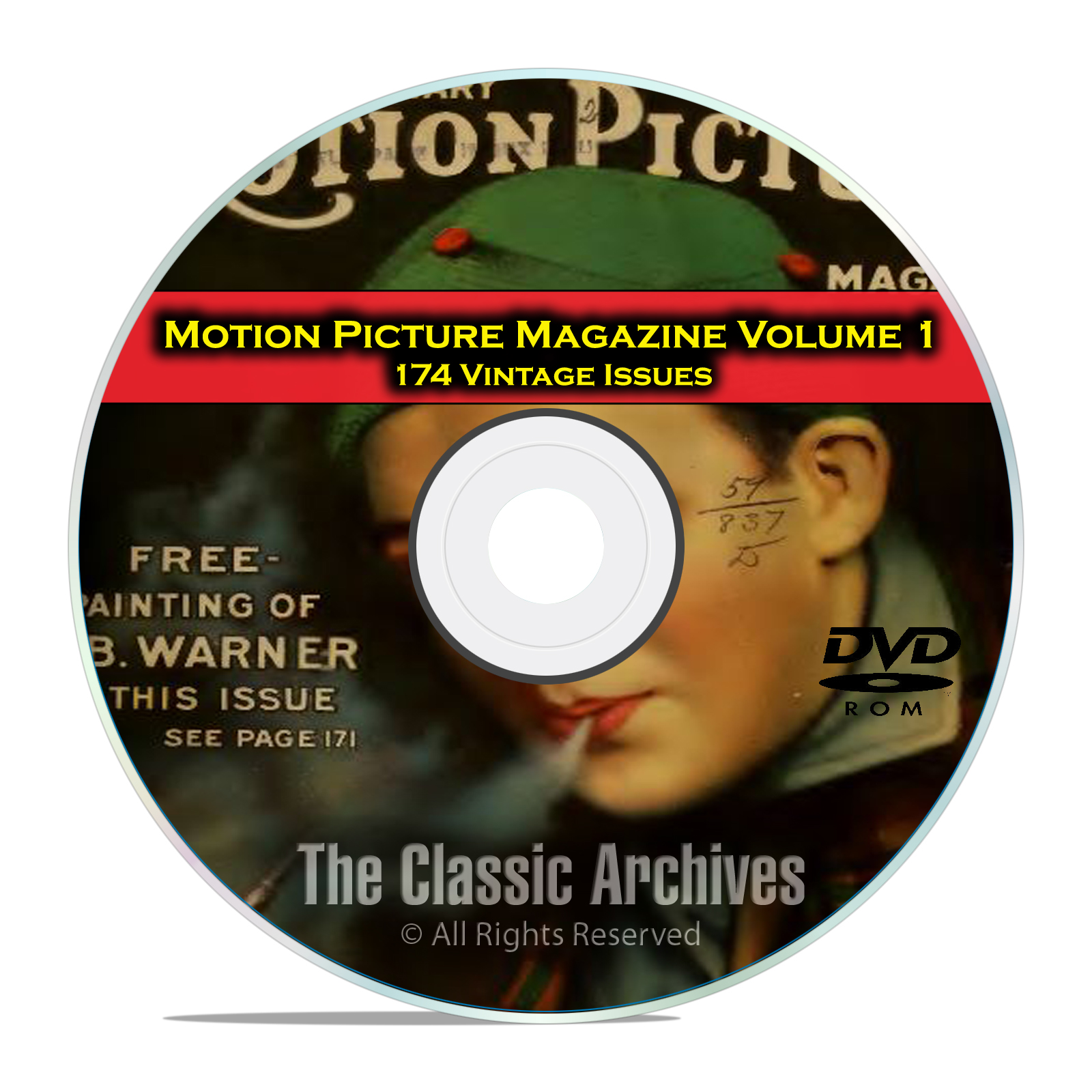 Motion Picture Movie Magazine, Volume 1, 174 Issues, 1911 - 1925, DVD