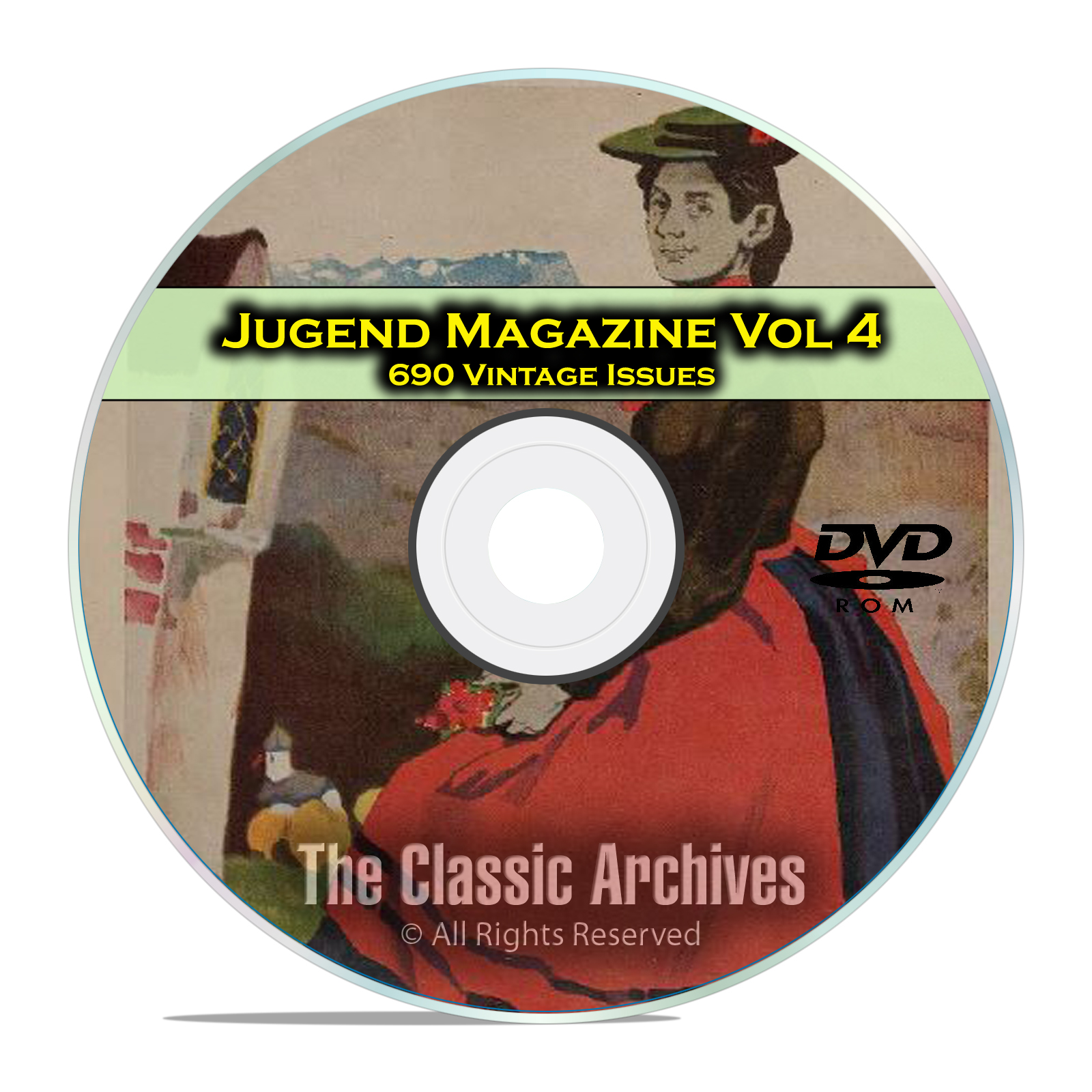 Jugend Vintage German Art Nouveau Magazine Jugendstil, 690 Issues Vol 4 DVD