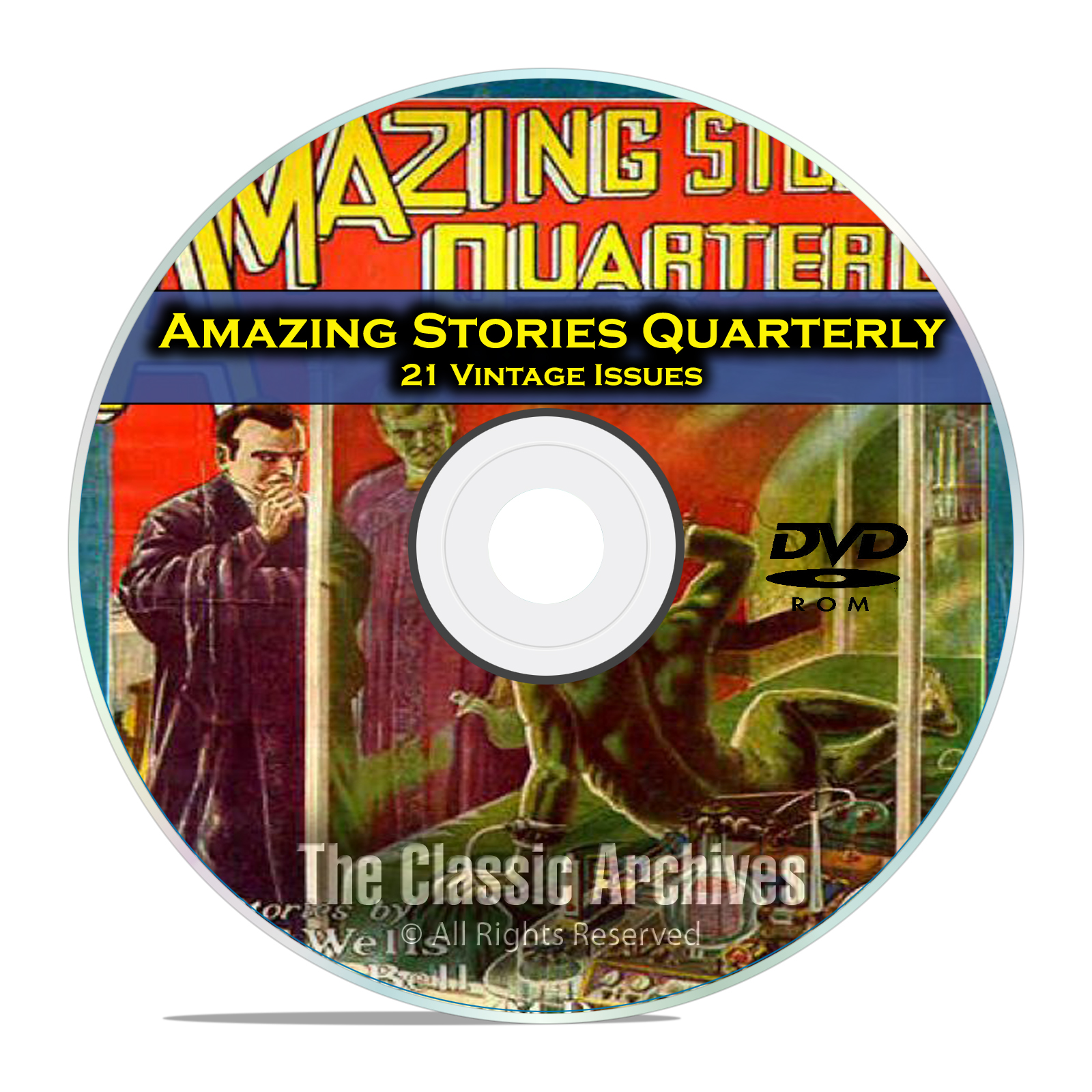 Amazing Stories Quarterly, 21 Vintage Pulp Magazines Golden Age Fiction DVD