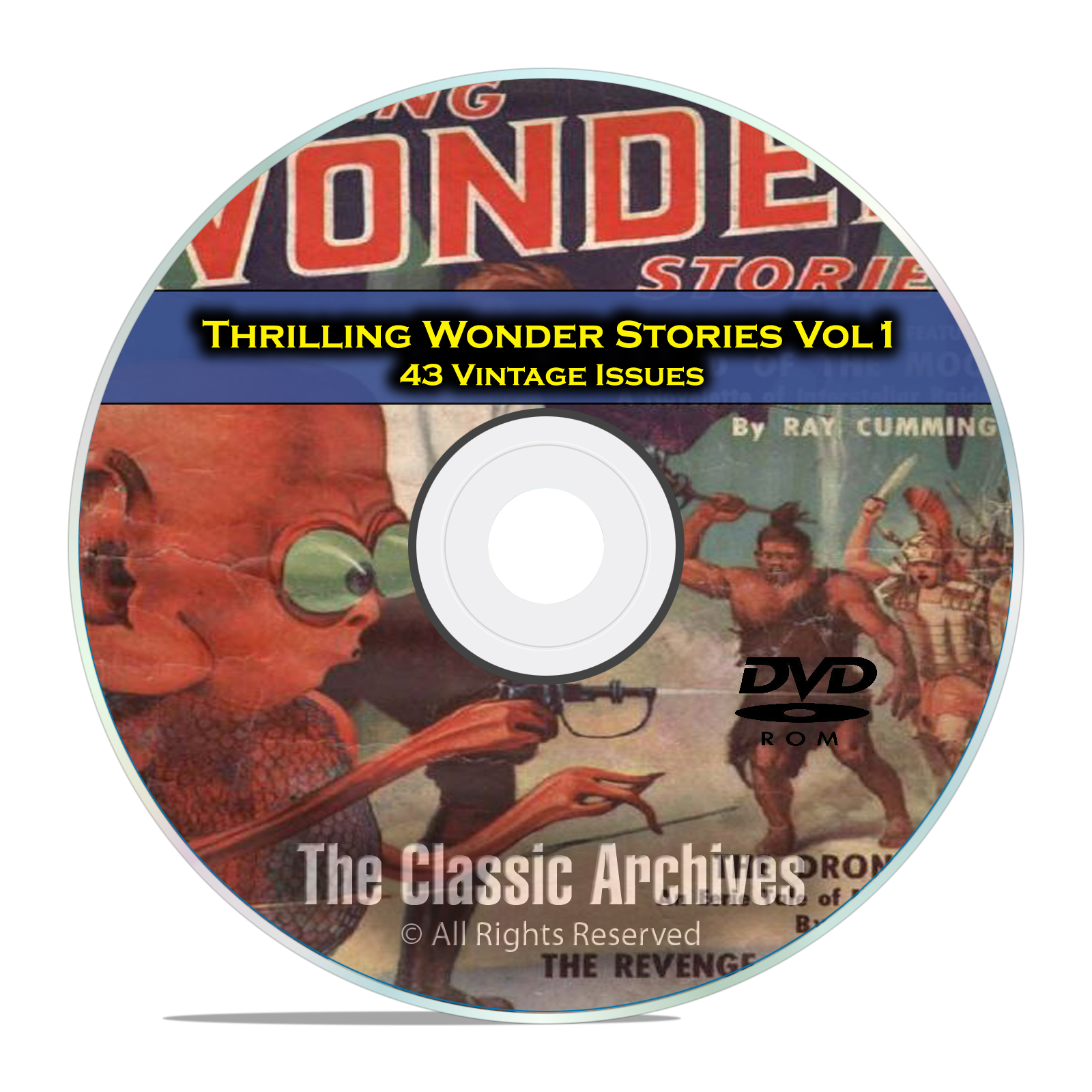 Thrilling Wonder Stories, Vol 1, 43 Vintage Pulp Magazine, Fiction DVD