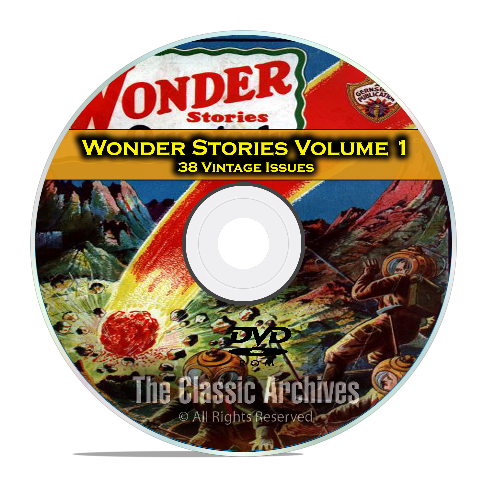 Wonder Stories, Vol 1, 38 Vintage Pulp Magazine, Golden Science Fiction DVD