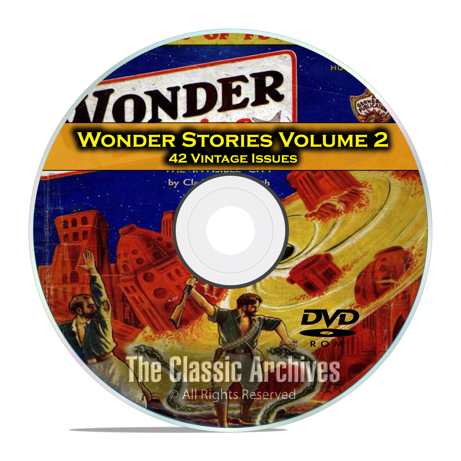 Wonder Stories, Vol 2, 42 Vintage Pulp Magazine, Golden Science Fiction DVD