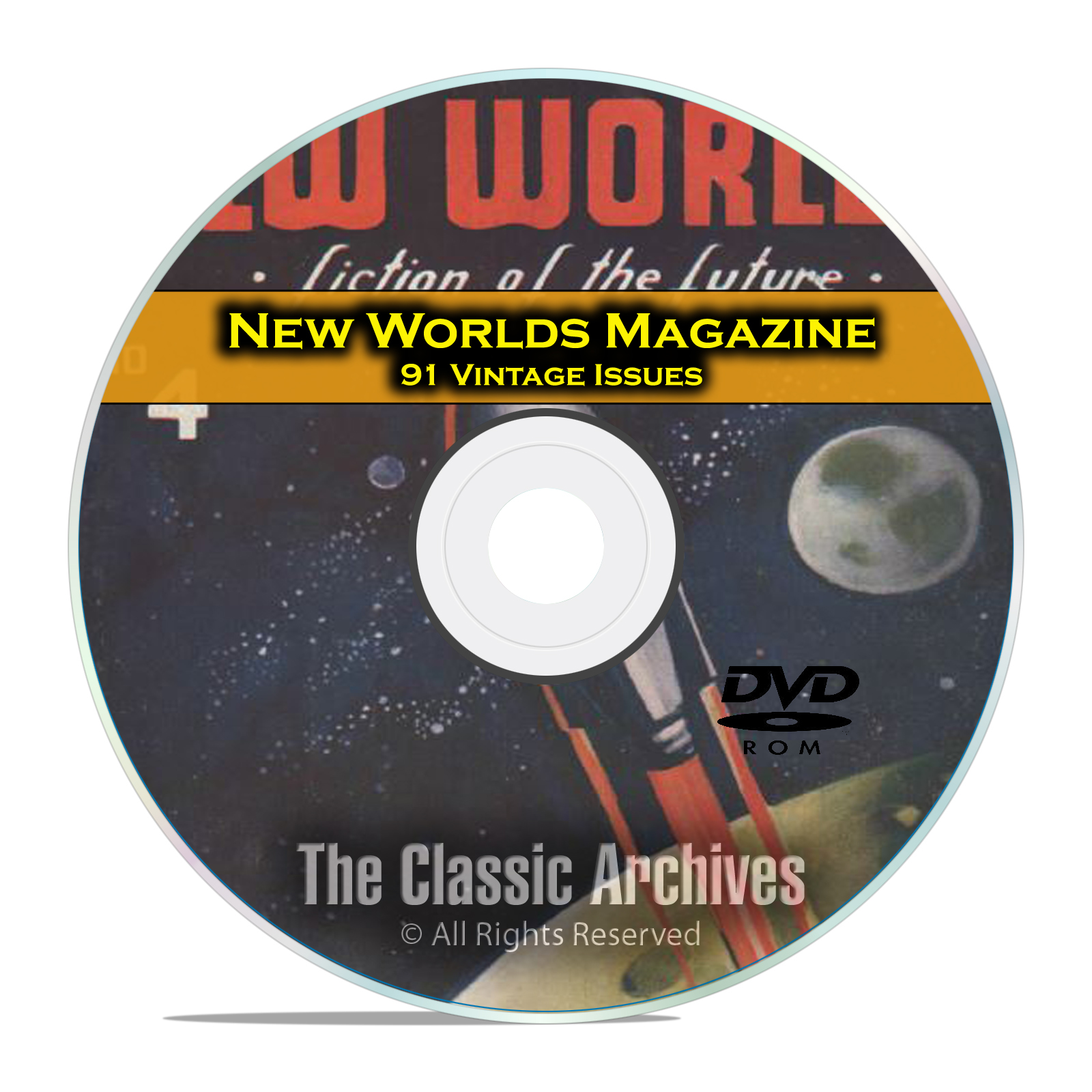 New Worlds, 91 Vintage Pulp Magazine, Golden Age Science Fiction DVD