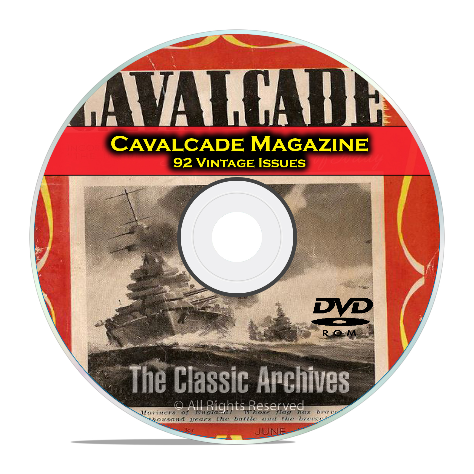 Cavalcade Magazine, 92 Issues, War News, Fiction, Comic Girls Digest DVD