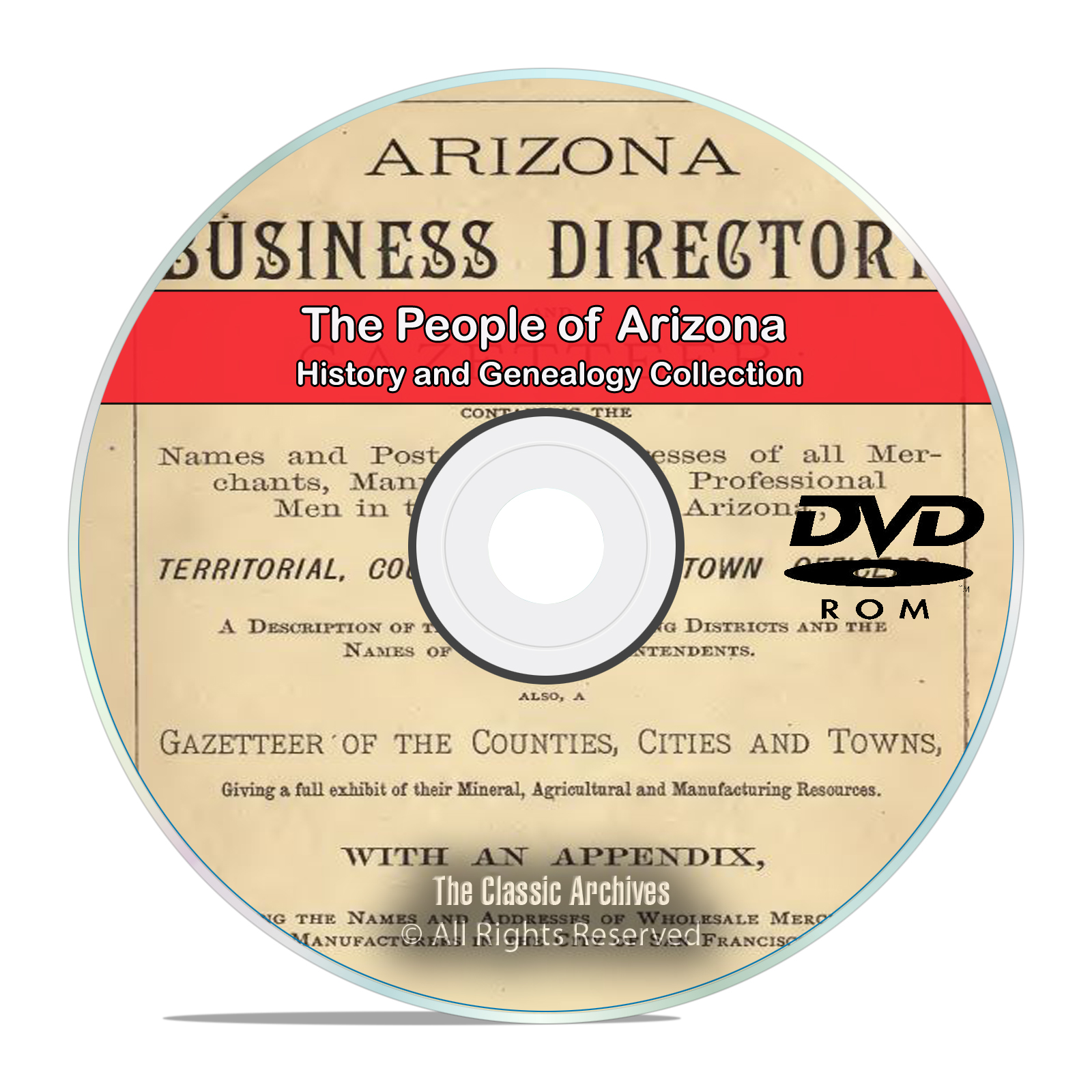 Arizona, AZ, People, Cities and Towns History and Genealogy 89 Books DVD