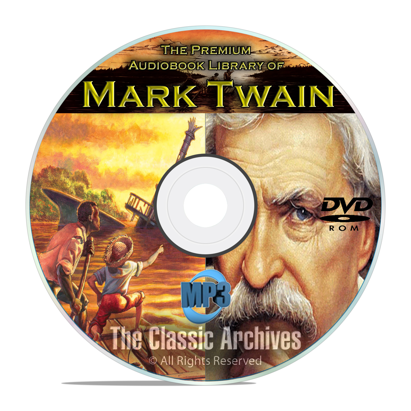 Mark Twain - 100 Audiobooks Collection, Classic Literature, Huck Finn DVD